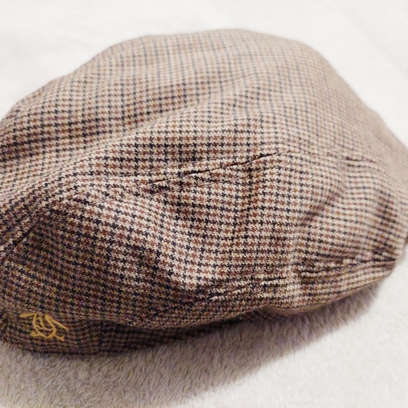 Original Penguin Houndstooth Flat Cap in Brown and Tan - Picture 1 of 6